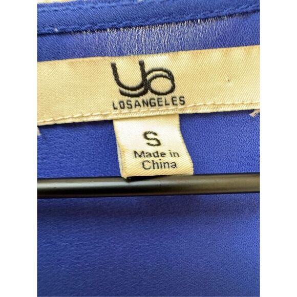 Ya Los Angeles Small women’s open duster cobalt royal blue boho fringe tassel 3/ - Picture 5 of 6